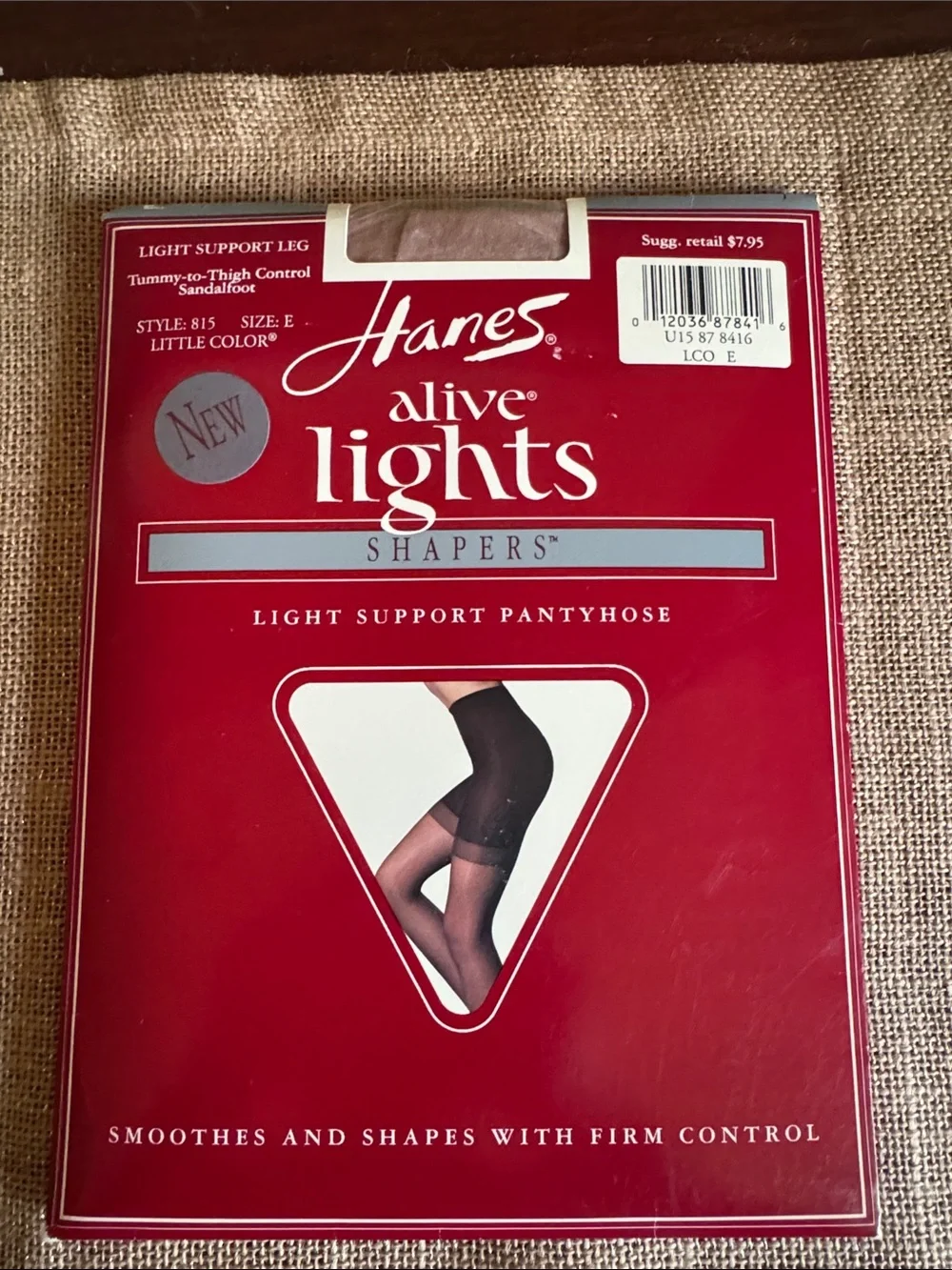 Hanes Alive Lights Shapers Light Support Pantyhose Size E Little Color USA